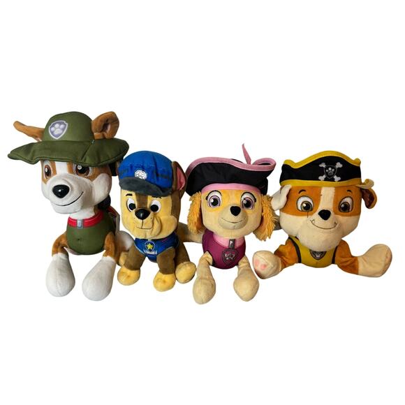 Paw Patrol Plush Stuffed Animals Toys Pretend Play 4 Dolls Nickelodeon - Picture 1 of 5